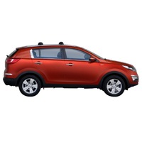 Prorack Silver 2 Bar Aero Through Bar kit to suit Kia Sportage 5dr SUV (2010 - 2015)