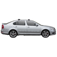 Prorack Silver 2 Bar Aero Flush Bar kit to suit Skoda Octavia III 5dr Liftback (2009 - 2012)