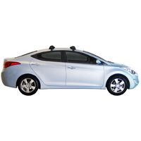 Prorack Silver 2 Bar Aero Flush Bar kit to suit Hyundai Elantra 4dr Sedan (7/2011 - 2016)