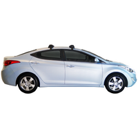 Prorack Black 2 Bar Aero Through Bar kit to suit Hyundai Elantra 4dr Sedan (7/2011 - 2016)
