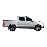 Prorack Silver 2 Bar Aero Through Bar kit to suit Foton Tunland Double Cab 4dr Ute (2012 - Current)