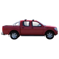 Prorack Silver 2 Bar Aero Flush Bar kit to suit Nissan Navara D40 Double Cab 4dr Ute (12/2005 - 5/2015)