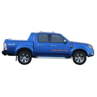 Prorack Silver 2 Bar Aero Rail Bar kit to suit Ford Ranger Wildtrak 4dr Ute (2009 - 2011)