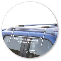 Yakima Black 2 Bar Roof Rack - Ford Ranger Wildtrak 4dr Ute 1/09 - 1/11 (S44Y)