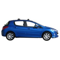 Prorack Black 2 Bar Aero Through Bar kit to suit Peugeot 308 5dr Hatch (2007 - Current)