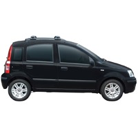 Prorack Black 2 Bar Aero Through Bar kit to suit Fiat Panda 5dr Hatch (2003 - 2011)