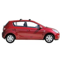 Prorack Silver 2 Bar Aero Through Bar kit to suit Hyundai i20 5dr Hatch (5/2010 - 2014)