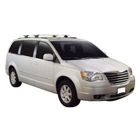 Yakima Black 2 Bar Roof Rack - Chrysler Grand Voyager  5dr MPV 1/08 - On (S17Y &amp; K328)