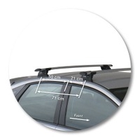 Yakima Black 2 Bar Roof Rack - Ford Focus  5dr Hatch 7/08 - 1/11 (S16Y &amp; K602)