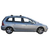 Prorack Black 2 Bar Aero Through Bar kit to suit Peugeot 307 5dr Wagon (2003 - 8/2008)