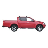 Prorack Silver 2 Bar Heavy Duty Through Bar kit to suit Mitsubishi Triton Double Cab 4dr Ute (6/2006 - 3/2015)