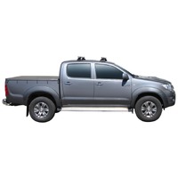 Prorack Silver 2 Bar Heavy Duty Through Bar kit to suit Toyota HiLux Double Cab 4dr Ute (2012 - 9/2015)