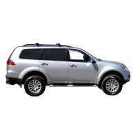 Prorack Silver 2 Bar Aero Through Bar kit to suit Mitsubishi Challenger 5dr SUV (10/2009 - Current)