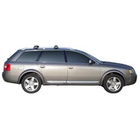 Prorack Silver 2 Bar Aero Flush Bar kit to suit Audi A6/S6/RS6 Allroad 5dr Wagon (1999 - 6/2005)