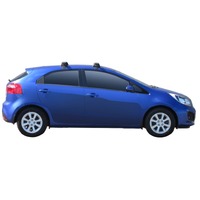 Prorack Silver 2 Bar Aero Through Bar kit to suit Kia Rio 5dr Hatch (2011 - 2016)