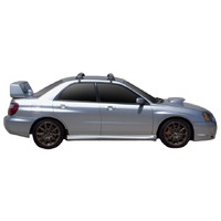Prorack Silver 2 Bar Aero Flush Bar kit to suit Subaru Impreza 4dr Sedan (2001 - 2007)