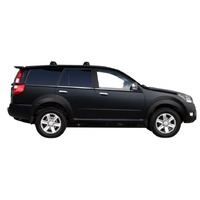 Prorack Black 2 Bar Aero Through Bar kit to suit Great Wall X240 5dr SUV (11/2009 - Current)