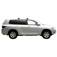 Prorack Silver 2 Bar Aero Flush Bar kit to suit Toyota Highlander 5dr SUV (2007 - 2013)