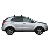 Prorack Silver 2 Bar Aero Flush Bar kit to suit SsangYong Korando 5dr SUV (2011 - 2019)