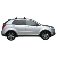 Prorack Silver 2 Bar Aero Through Bar kit to suit SsangYong Korando 5dr SUV (2011 - 2019)