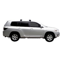 Prorack Black 2 Bar Aero Through Bar kit to suit Toyota Highlander 5dr SUV (2007 - 2013)