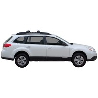 Prorack Silver 2 Bar Aero Flush Bar kit to suit Subaru Outback 5dr Wagon (2010 - 2015)