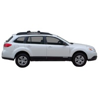 Prorack Silver 2 Bar Aero Through Bar kit to suit Subaru Outback 5dr Wagon (2010 - 2015)