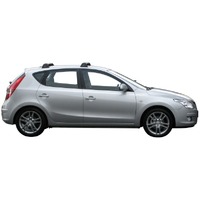 Prorack Silver 2 Bar Aero Flush Bar kit to suit Hyundai i30 5dr Hatch (10/2007 - 2011)