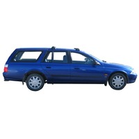 Prorack Silver 2 Bar Aero Flush Bar kit to suit Ford Falcon AU 5dr Wagon (9/1998 - 10/2002)