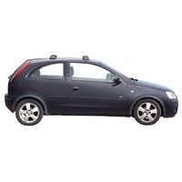 Prorack Silver 2 Bar Aero Flush Bar kit to suit Holden Barina 3dr Hatch (2000 - 2006)