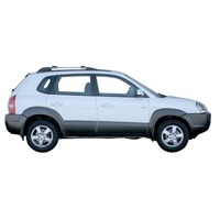 Prorack Silver 2 Bar Aero Rail Bar kit to suit Hyundai Tucson 5dr SUV (8/2004 - 2009)