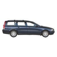 Prorack Silver 2 Bar Aero Rail Bar kit to suit Volvo V70 5dr Wagon (11/2000 - 2006)