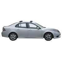 Prorack Silver 2 Bar Aero Flush Bar kit to suit Saab 9-3 4dr Sedan (2003 - Current)