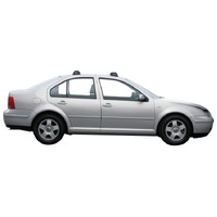 Prorack Silver 2 Bar Aero Flush Bar kit to suit Volkswagen Bora 4dr Sedan (7/1998 - 2005)