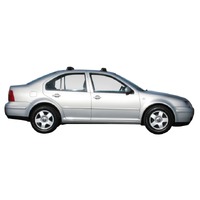 Prorack Silver 2 Bar Aero Through Bar kit to suit Volkswagen Bora 4dr Sedan (7/1998 - 2005)