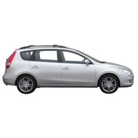 Prorack Silver 2 Bar Aero Rail Bar kit to suit Hyundai i30 cw 5dr Wagon (2007 - 2012)