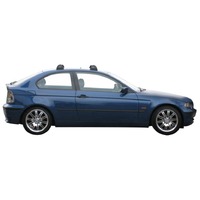 Prorack Silver 2 Bar Aero Flush Bar kit to suit BMW 3 Series E46 Compact 3dr Hatch (2001 - 2004)