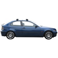 Prorack Black 2 Bar Aero Through Bar kit to suit BMW 3 Series E46 Compact 3dr Hatch (2001 - 2004)