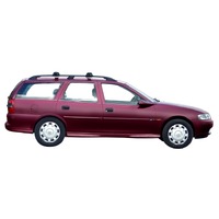 Prorack Silver 2 Bar Aero Through Bar kit to suit Holden Vectra B 5dr Wagon (1997 - 2/2003)