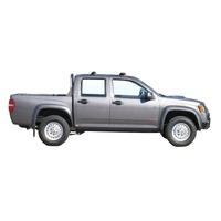 Prorack Silver 2 Bar Aero Through Bar kit to suit Holden Colorado Double Cab 4dr Ute (7/2008 - 2012)