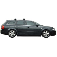Prorack Black 2 Bar Aero Through Bar kit to suit Audi A4/S4/RS4 Avant 5dr Wagon (2001 - 2005)