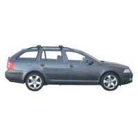 Prorack Silver 2 Bar Aero Through Bar kit to suit Skoda Octavia 5dr Wagon (2003 - 2007)