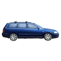Prorack Silver 2 Bar Aero Through Bar kit to suit Volkswagen Passat Mk5.5 5dr Wagon (1998 - 2006)