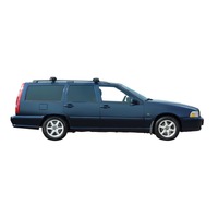 Prorack Silver 2 Bar Aero Through Bar kit to suit Volvo V70 5dr Wagon (7/1997 - 10/2000)