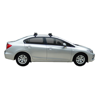 Prorack Black 2 Bar Heavy Duty Through Bar kit to suit Honda Civic 4dr Sedan (2012 - 10/2016)