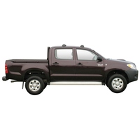 Prorack Silver 2 Bar Aero Flush Bar kit to suit Toyota HiLux Double Cab 4dr Ute (5/2005 - 2012)