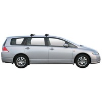 Prorack Silver 2 Bar Aero Through Bar kit to suit Honda Odyssey 5dr MPV (6/2004 - 3/2009)