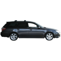 Prorack Silver 2 Bar Aero Through Bar kit to suit Subaru Legacy 5dr Wagon (9/2003 - 8/2009)