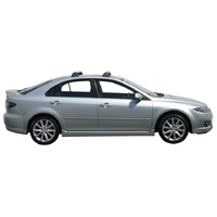 Prorack Silver 2 Bar Aero Flush Bar kit to suit Mazda 6 5dr Hatch (2002 - 1/2008)