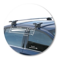 Yakima Black 2 Bar Roof Rack - Ford Falcon FG 4dr Sedan 5/08 - 1/14 (S17Y &amp; K330)